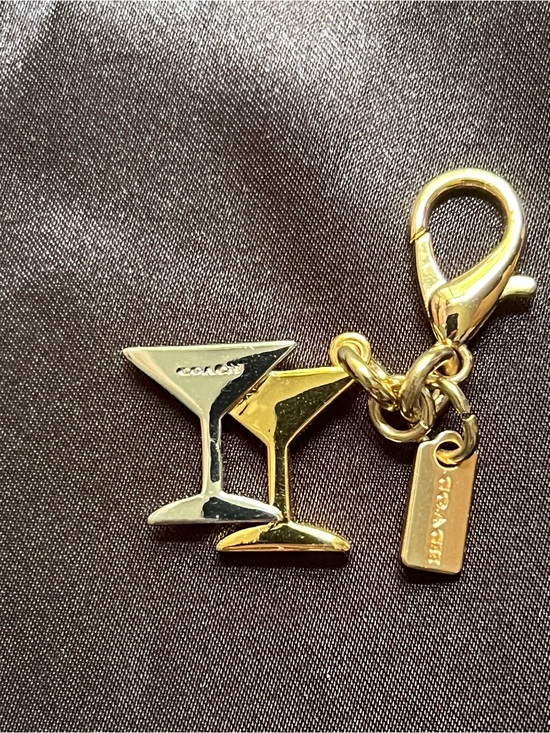 Coach Accessories - Coach Two-Tone Gold and Silver Martini Glass Charm